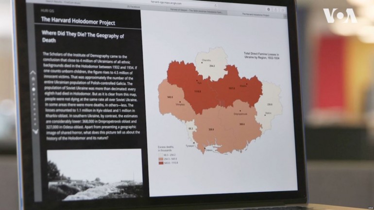 У Гарварді створили інтерактивну мапу Голодомору 1932-1933 років
