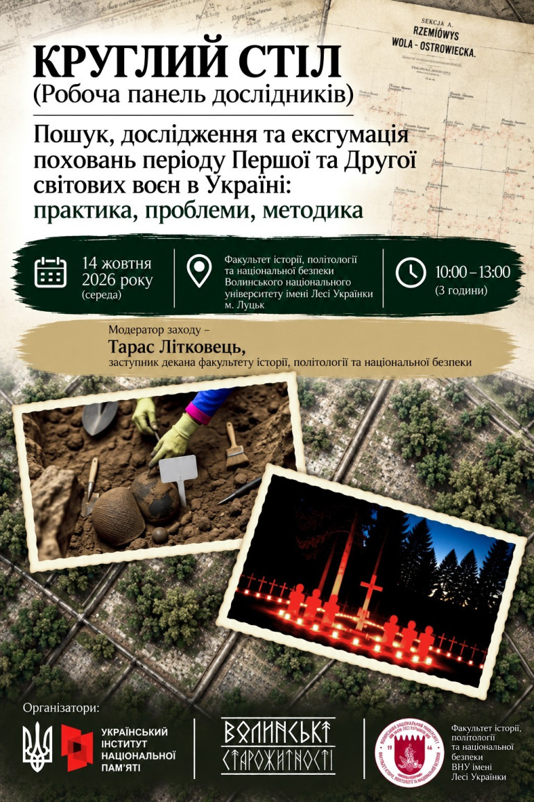 Україна, Польща, Литва: у Луцьку відбудеться обговорення археологічних досліджень періоду двох світових воєн